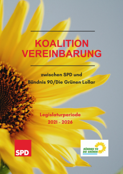 Titelblatt des KOA Vertrags von SPD und Grüne Lollar